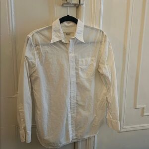 Buck Mason Crisp White Collared Shirt